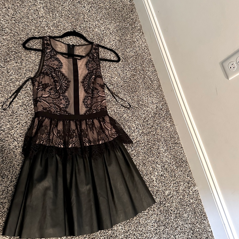 Sheer lace Peplum dress